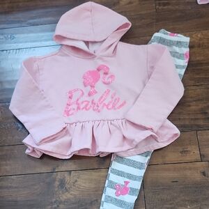 Barbie Soft Pink Hoodie Size 5t